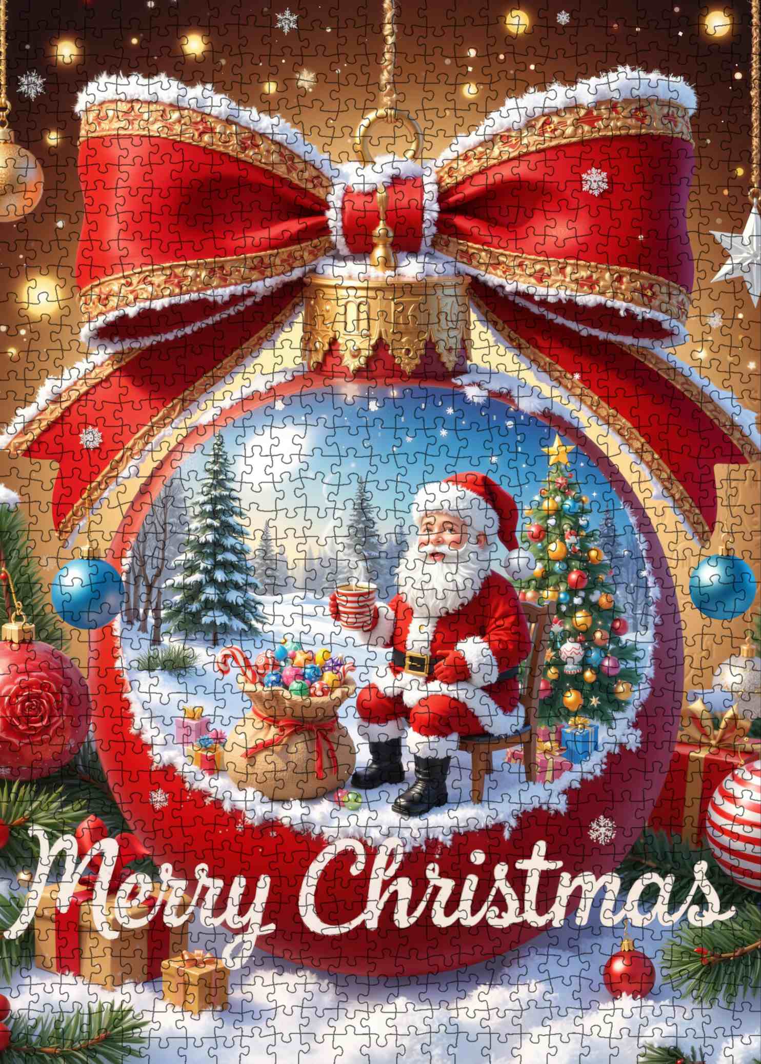 tucocoo-santa-s-ornament-wonderland-puzzle-1000-teile-weihnachten image 2