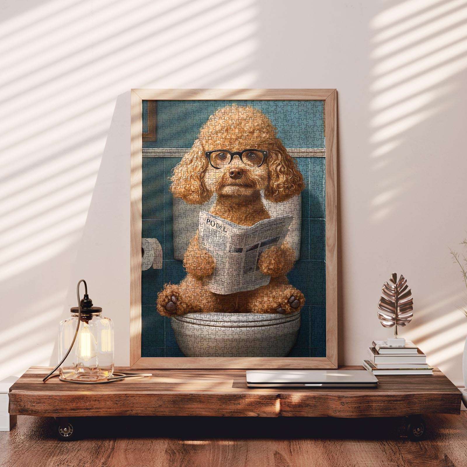 tucocoo-jigsaw-reading-poodle-puzzle-1000-teile-hund-pudel image 3