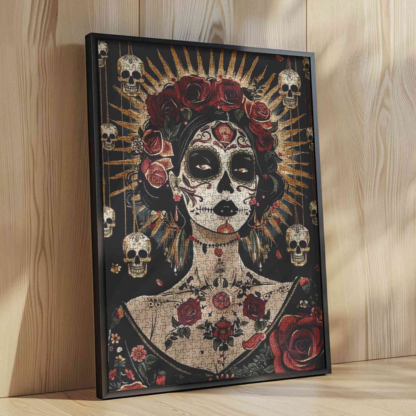 tucocoo-sugar-skull-rose-queen-puzzle-1000-teile-portrait image 4