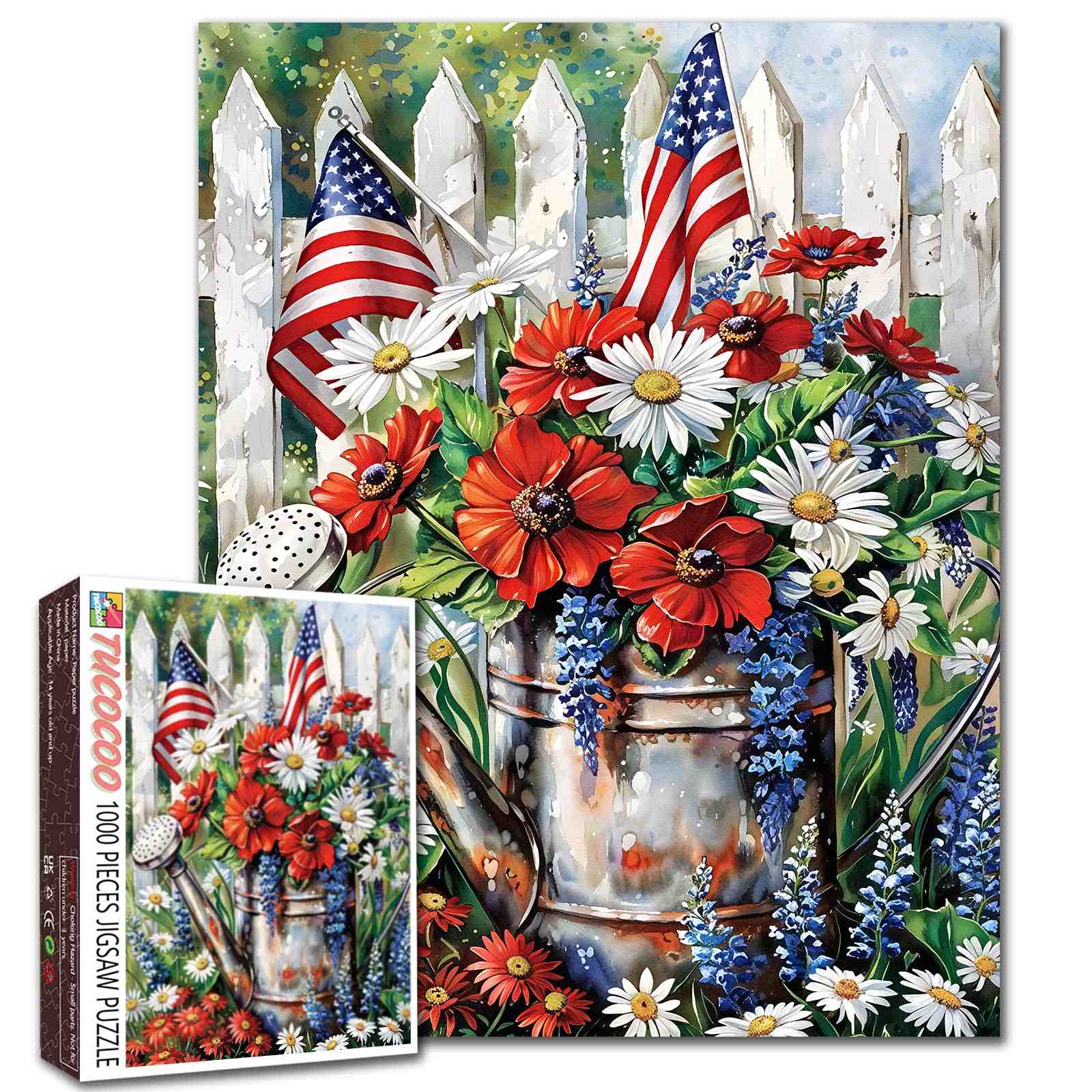 tucocoo-patriotic-garden-blooms-puzzle-1000-teile-garten image 1
