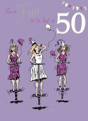 otter-house-young-at-heart-geburtstagskarte-50-frau-pogo-fun image 1
