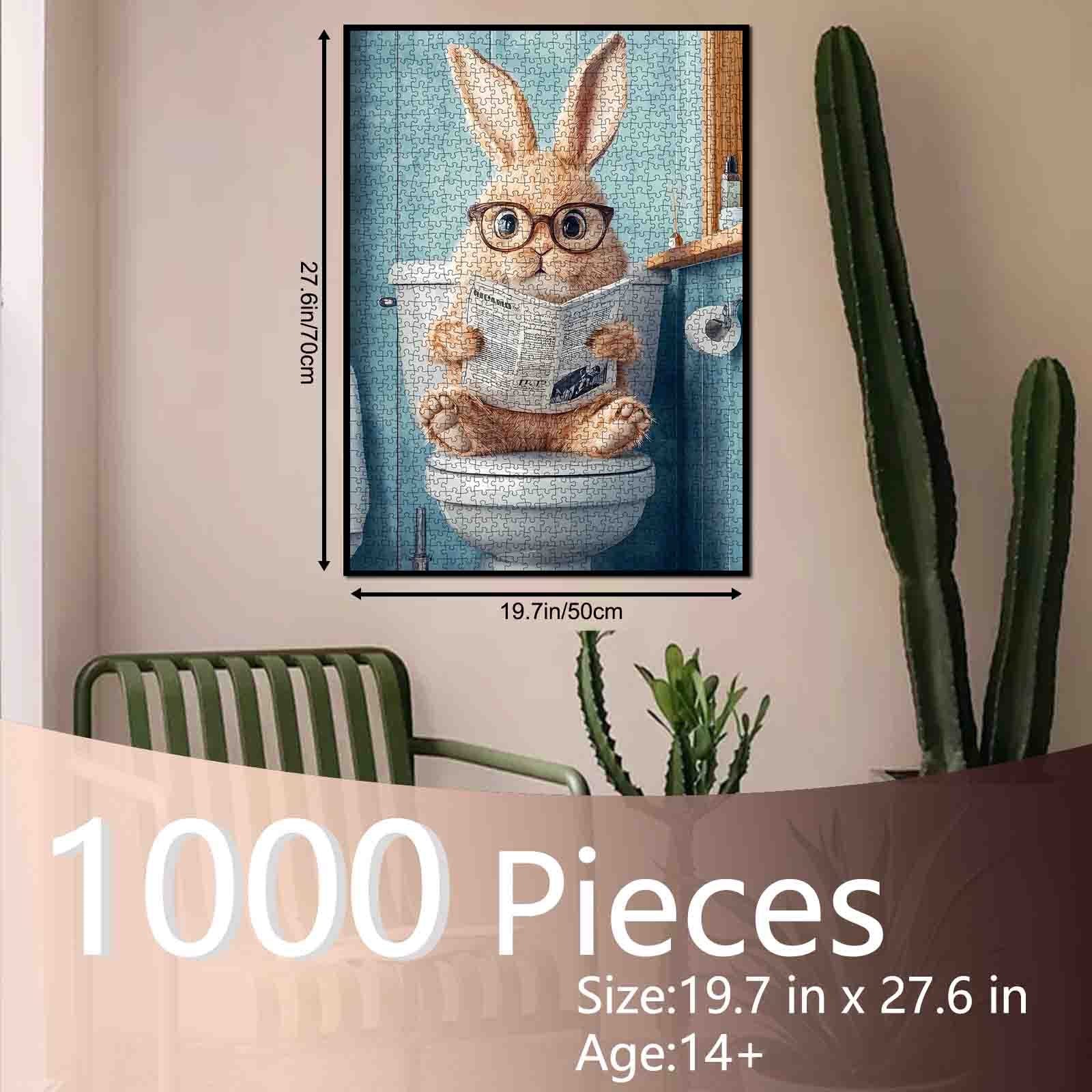 tucocoo-funny-bunny-reading-newspaper-puzzle-1000-teile-bad image 5