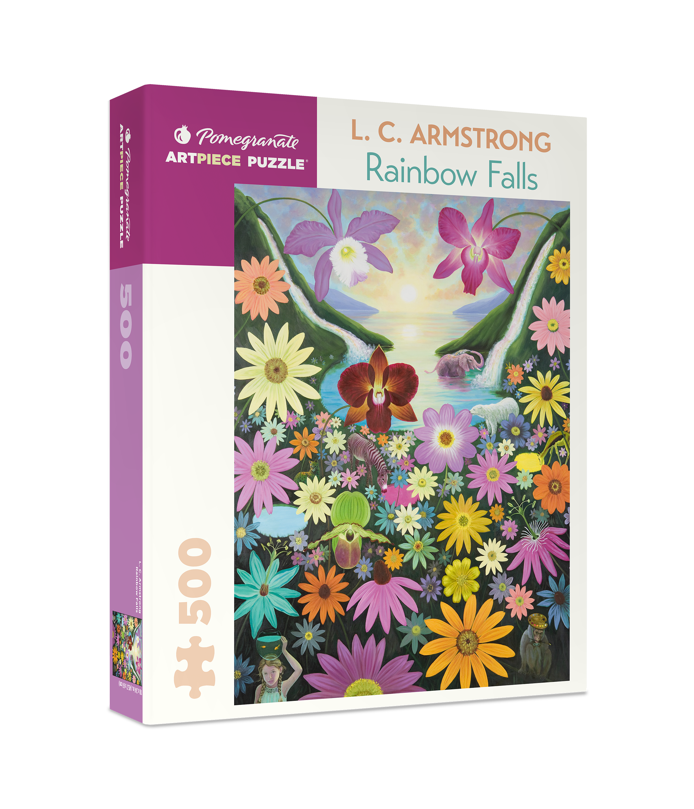 pomegranate-l-c-armstrong-rainbow-falls-puzzle-500-teile image 1