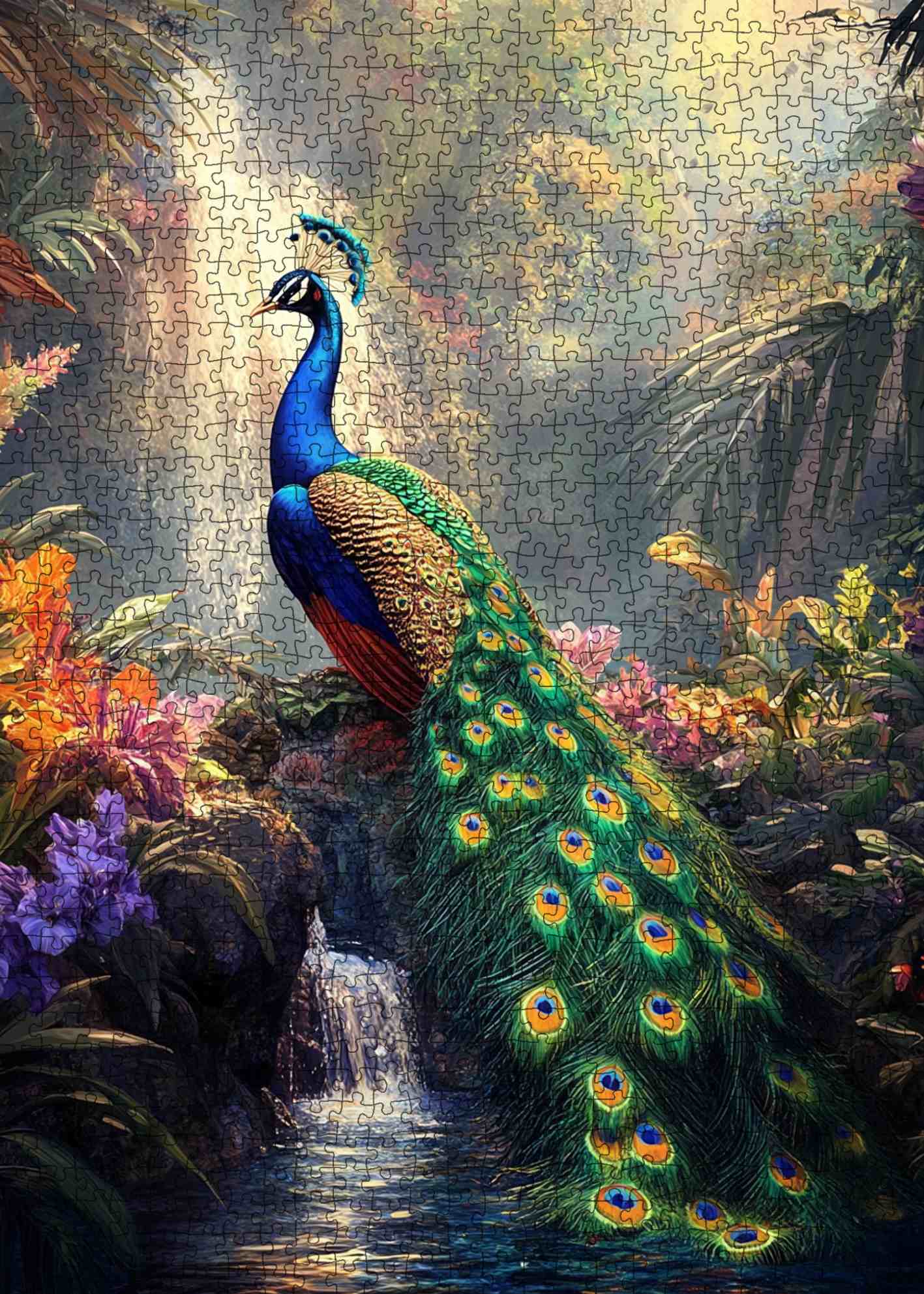 tucocoo-majestic-peacock-garden-puzzle-1000-teile-pfau image 2