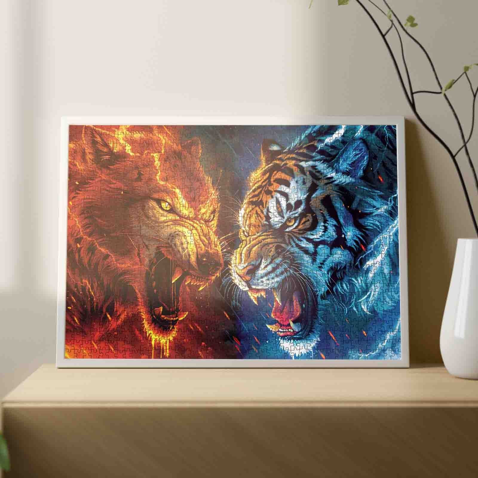 tucocoo-fire-and-ice-puzzle-1000-teile-wolf-tiger image 3