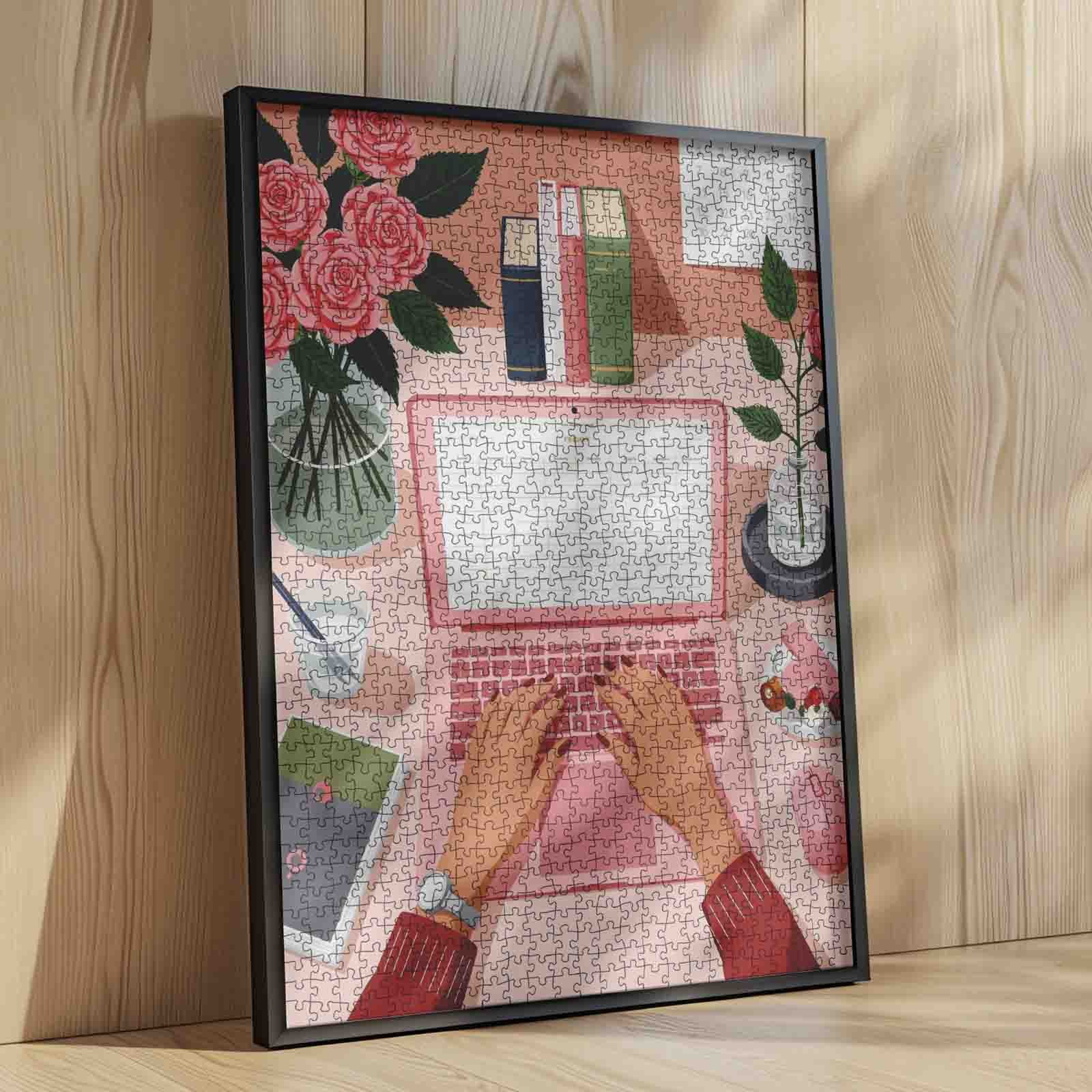 tucocoo-pink-workspace-serenity-puzzle-1000-teile-rosa image 4