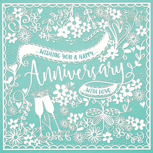 otter-house-anniversary-pretty-papercut-grusskarte-blumen image 1
