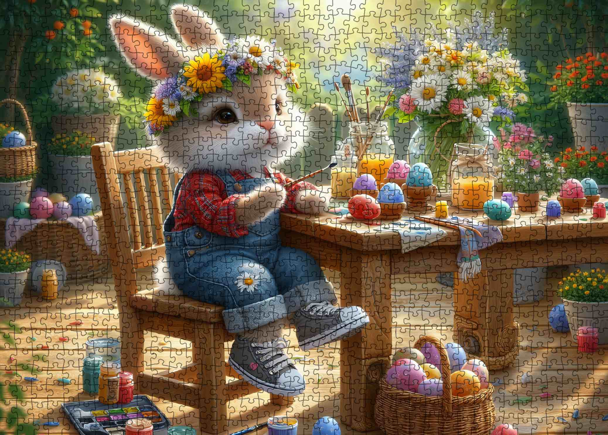 tucocoo-spring-bunny-egg-puzzle-1000-teile-ostern-garten image 2