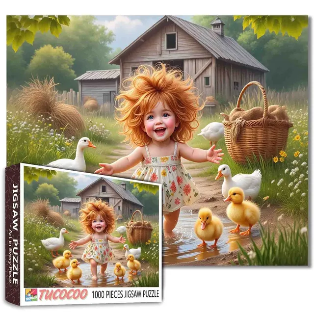 tucocoo-joyful-farmyard-girl-puzzle-1000-teile-paris image 1