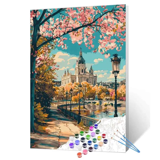 tucocoo-springtime-berlin-stroll-malen-nach-zahlen-40x50-stadt image 1