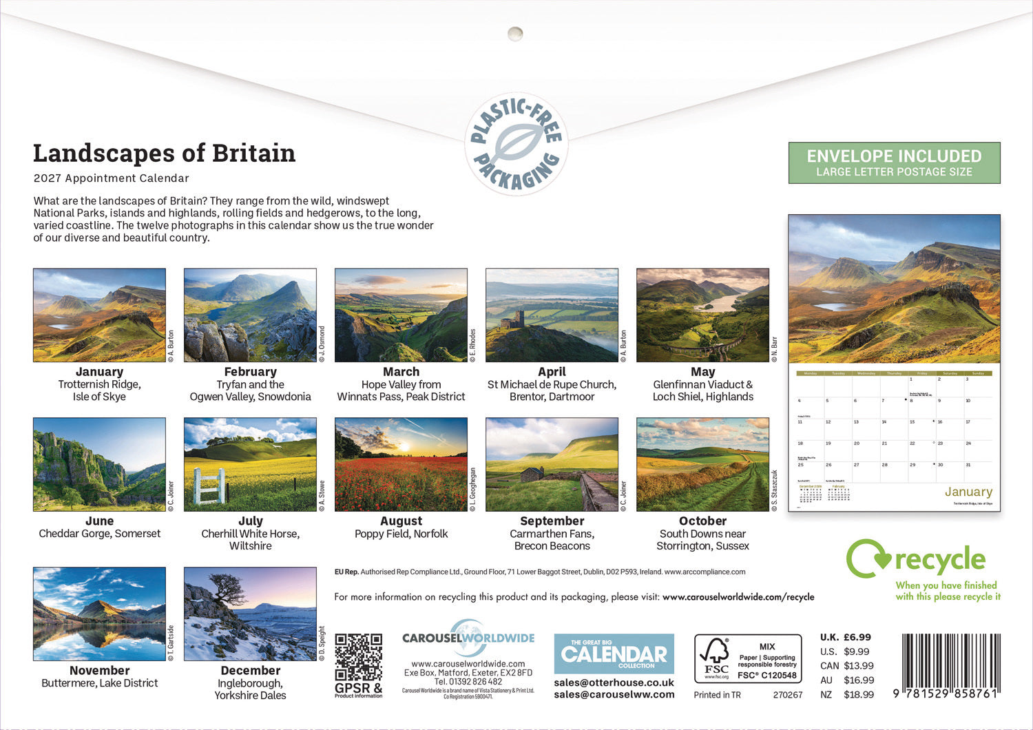 otter-house-landscapes-of-britain-kalender-2027-a4 image 2