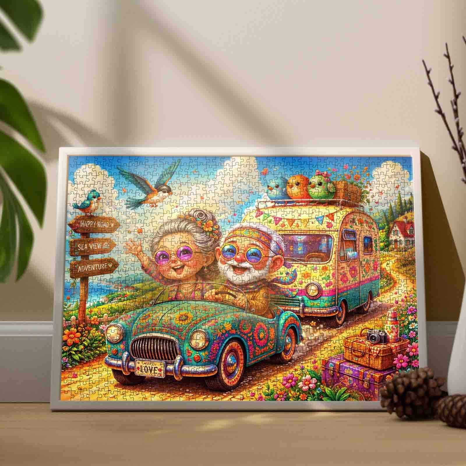tucocoo-happy-senior-couple-road-trip-puzzle-1000-teile-senioren image 3