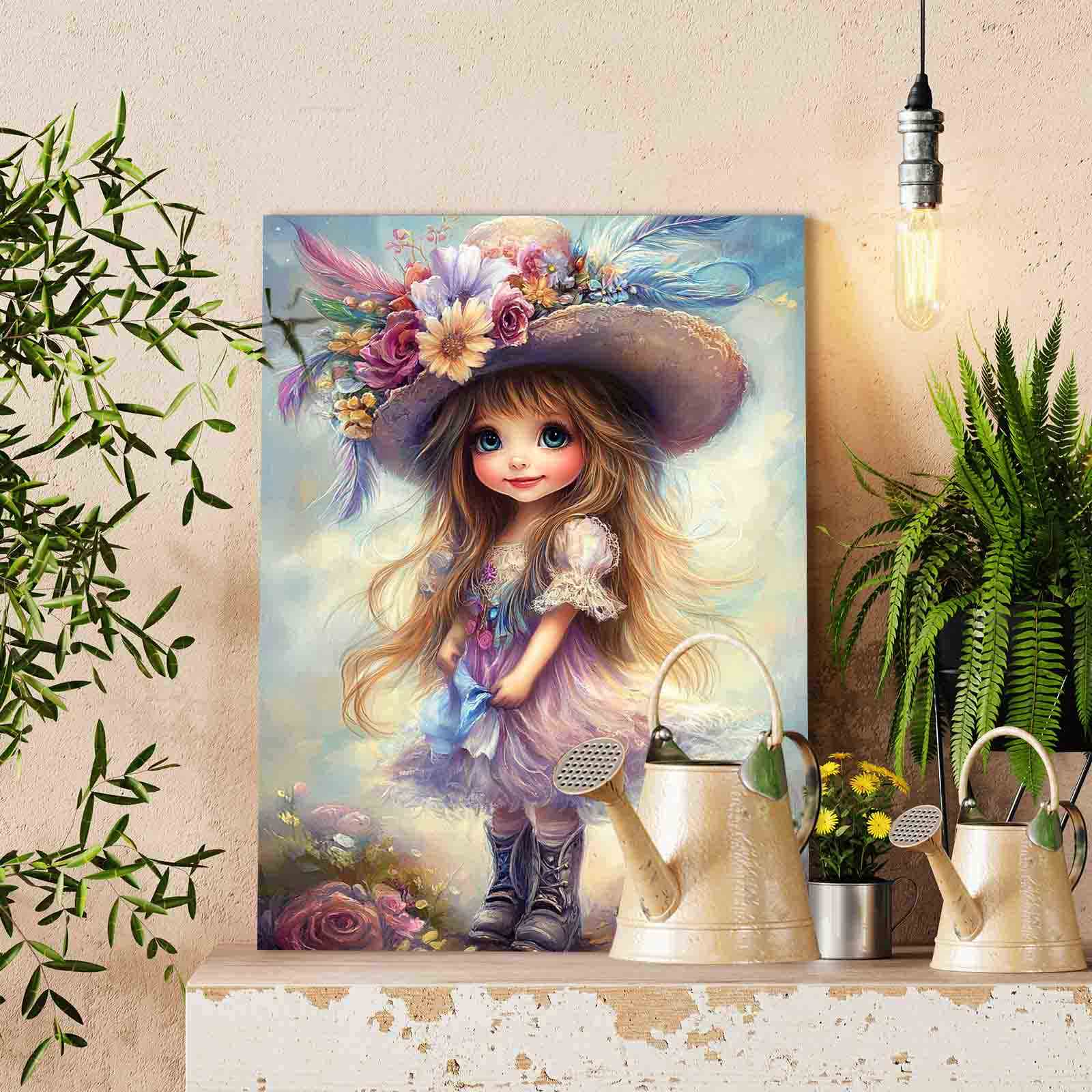 tucocoo-paint-by-numbers-floral-hat-girl-malen-nach-zahlen-40x50 image 2