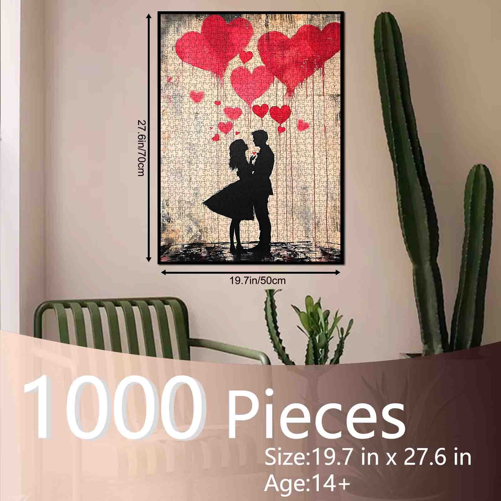 tucocoo-graffiti-lovers-silhouette-puzzle-1000-teile-liebe image 5