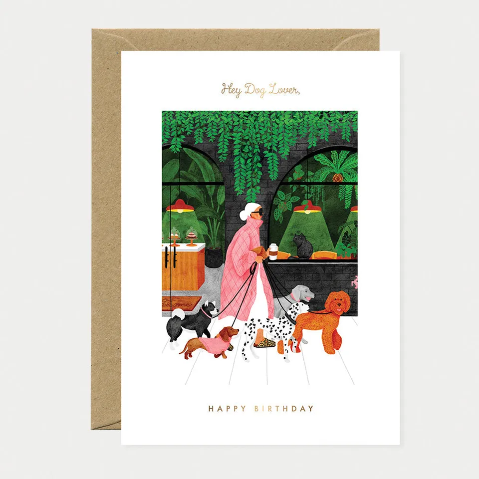 all-the-ways-to-say-birthday-dog-grusskarte-a6-goldfolie image 1