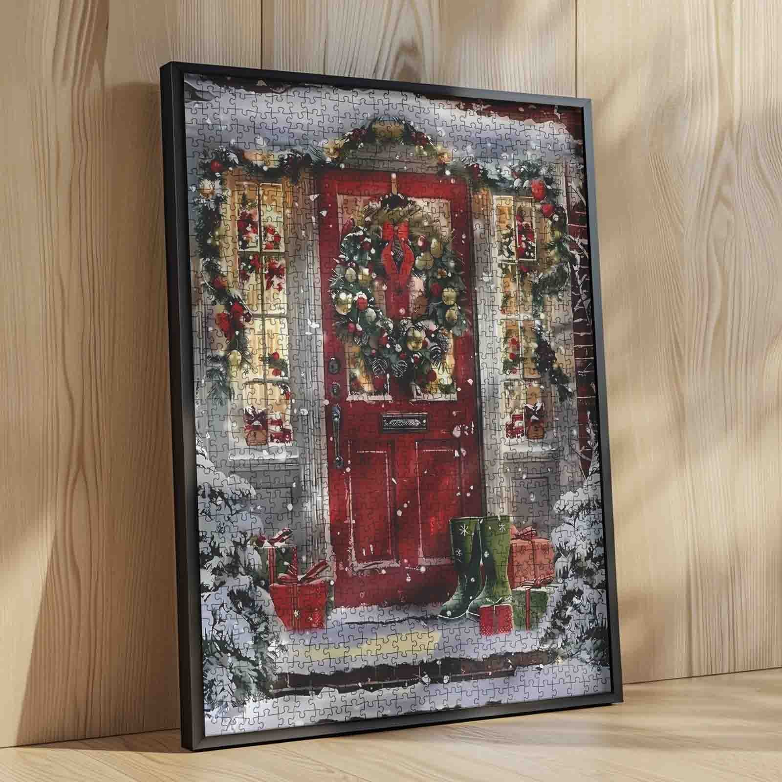 tucocoo-jigsaw-puzzles-christmas-welcome-door-puzzle-1000-teile-weihnachten image 4