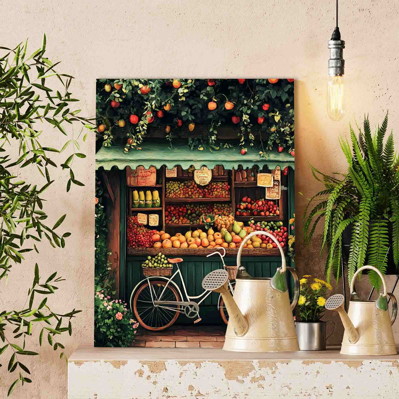 tucocoo-fruit-stand-bicycle-malen-nach-zahlen-ohne-rahmen image 2