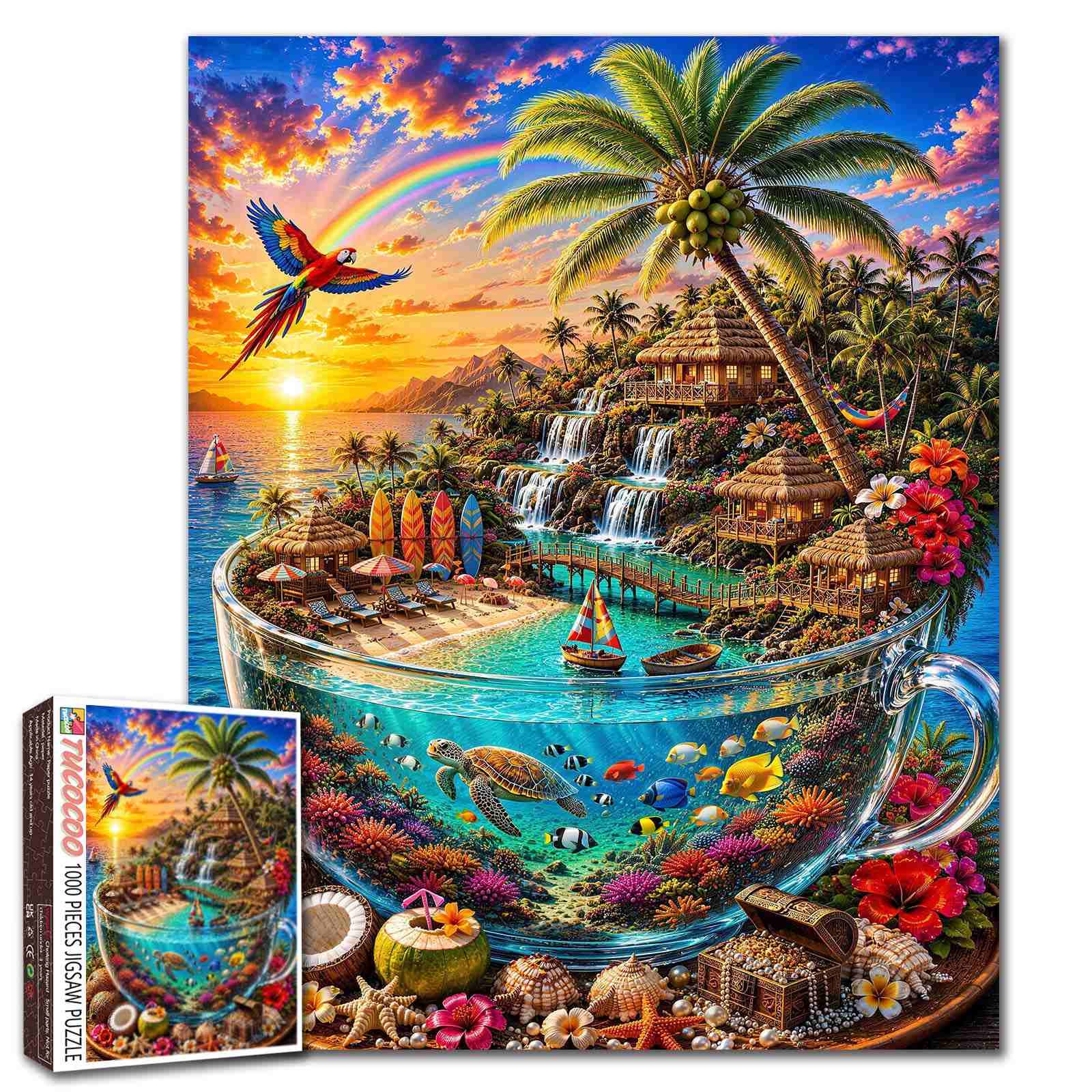 tucocoo-tropical-island-paradise-puzzle-1000-teile-landschaft image 1