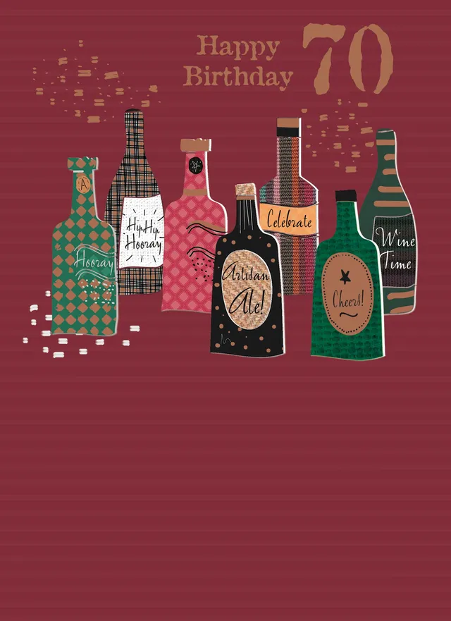 otter-house-age-to-celebrate-karte-70-beer-bottles-geburtstag image 1