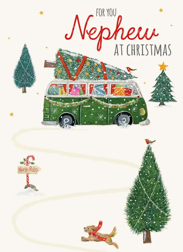 otter-house-christmas-weihnachtskarte-nephew-campervan-einzelkarte image 1