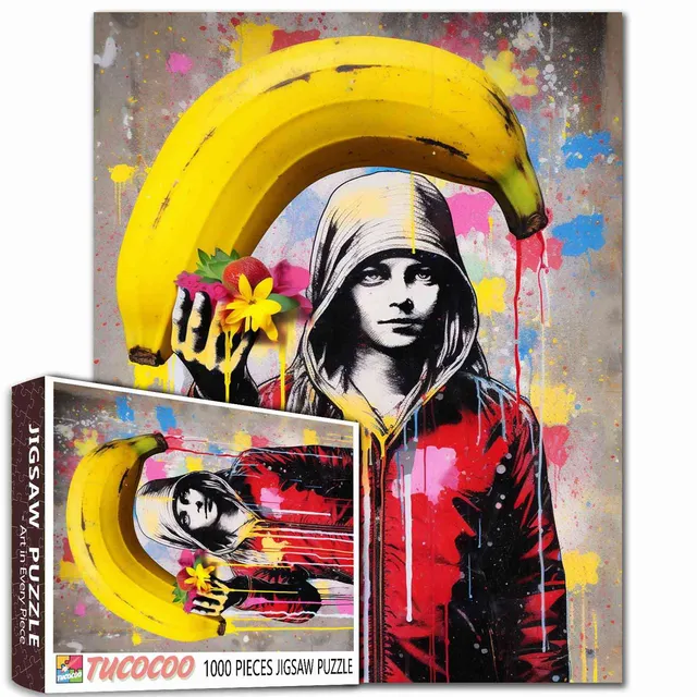 tucocoo-banana-flowers-girl-puzzle-1000-teile-graffiti image 1