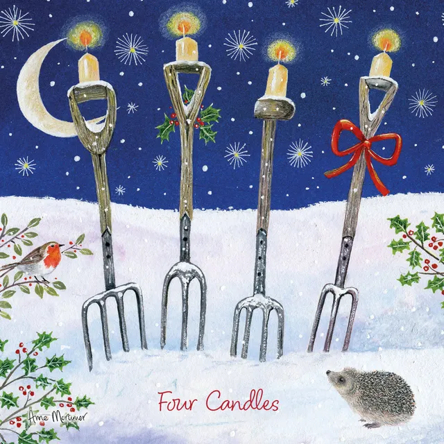 otter-house-four-candles-weihnachtskarten-10er-pack-charity image 1