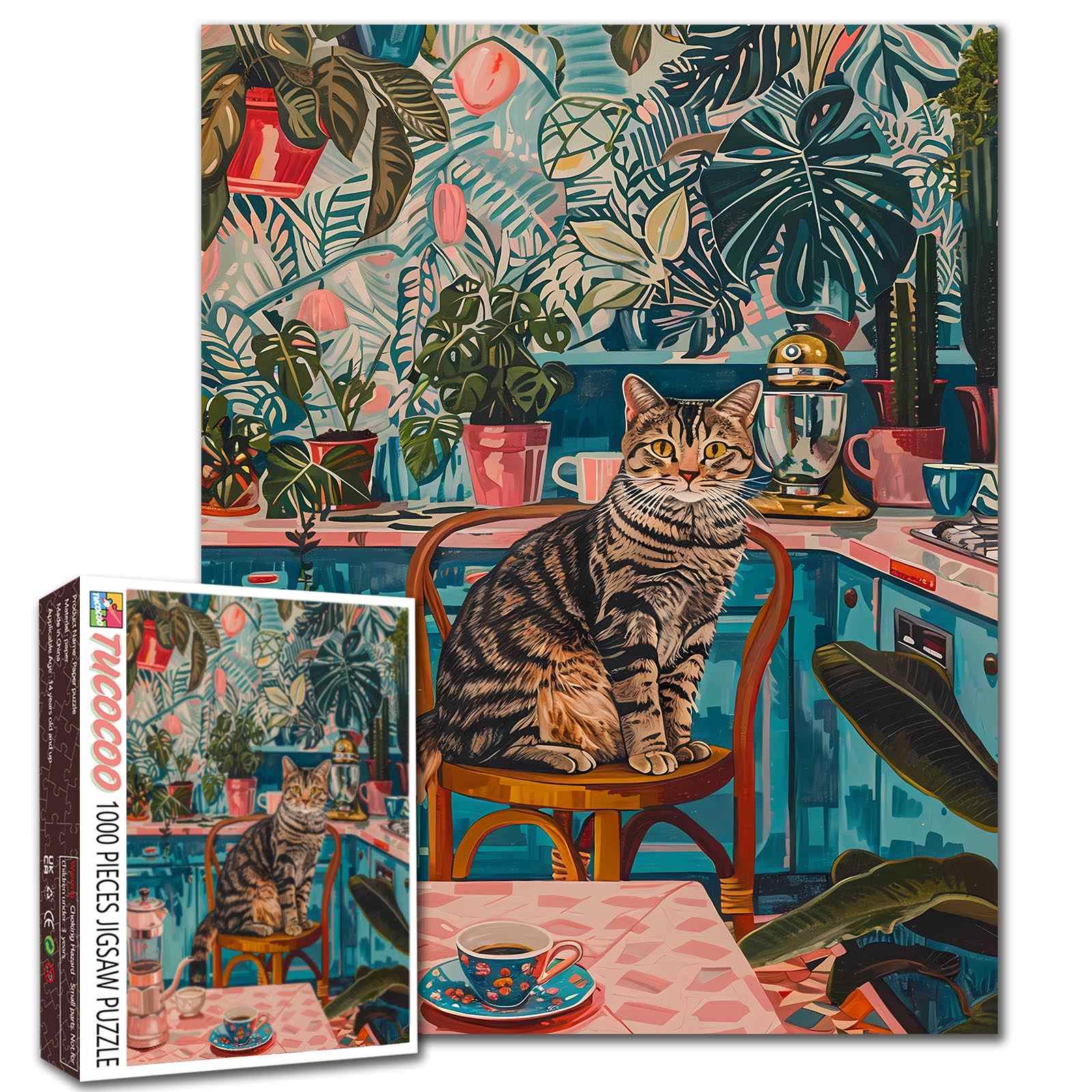 tucocoo-cozy-kitchen-cat-puzzle-1000-teile-katze image 1