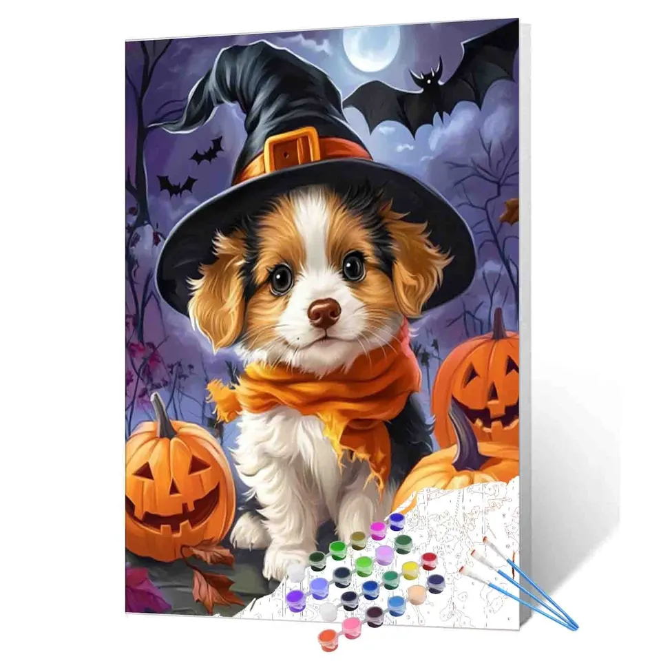 tucocoo-halloween-puppy-malen-nach-zahlen-40x50-ohne-rahmen image 1