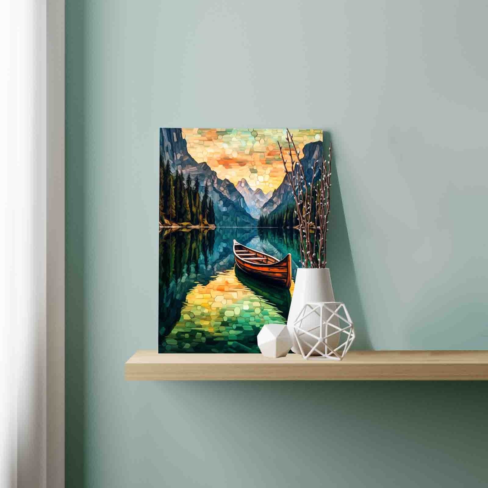 tucocoo-canoe-emerald-lake-malen-nach-zahlen-40x50-see image 3