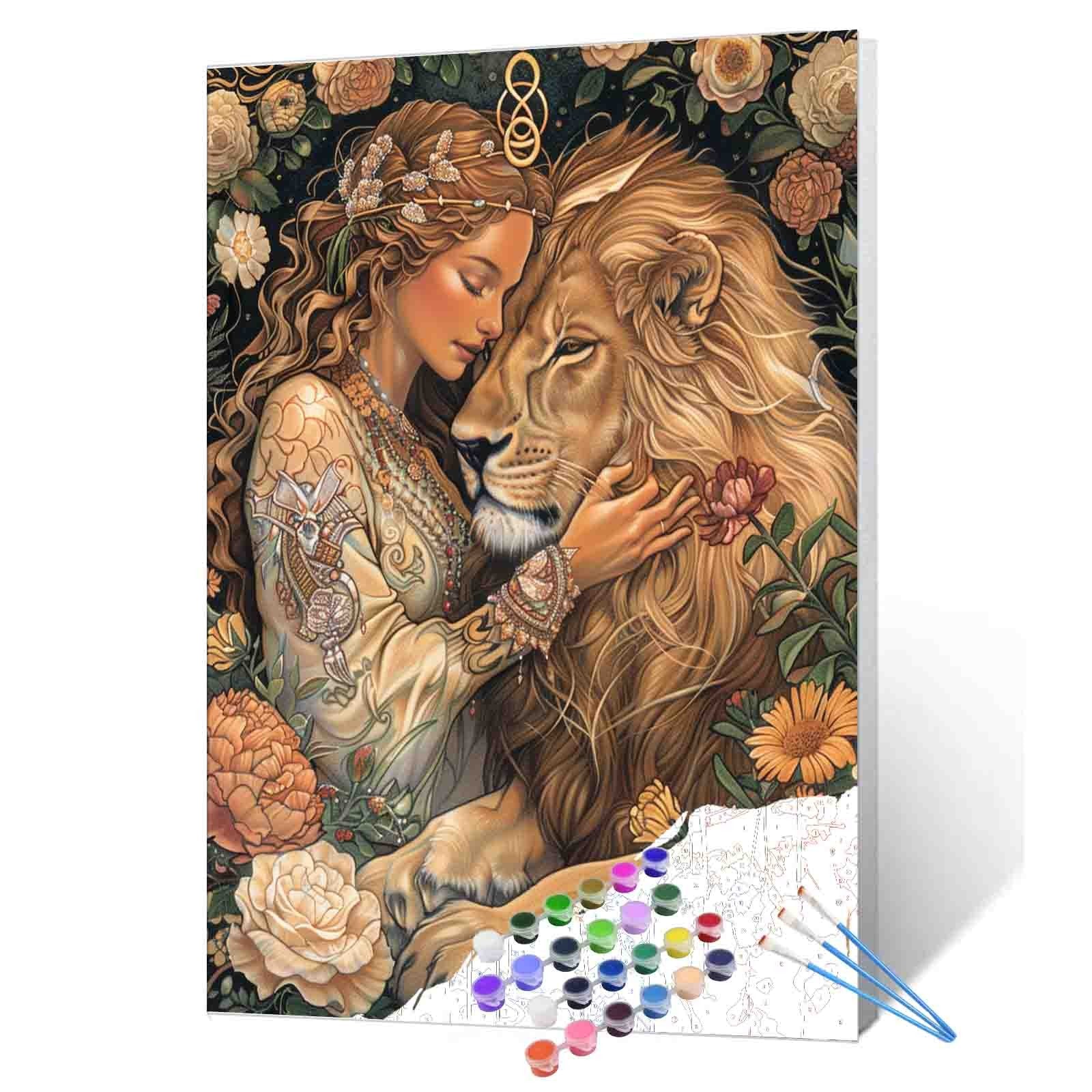 tucocoo-paint-by-numbers-g-ttin-l-we-malen-nach-zahlen-40x50-ohne-rahmen image 1