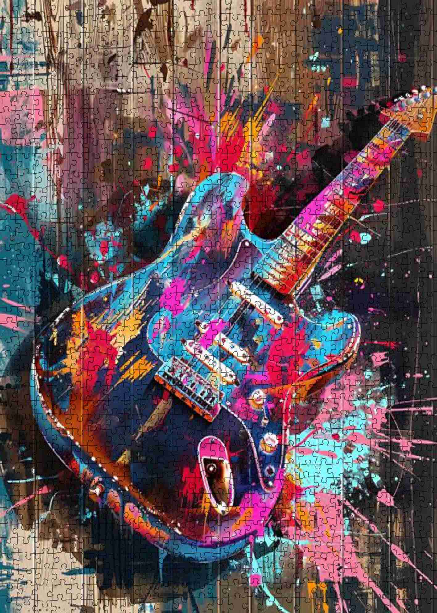tucocoo-graffiti-electric-guitar-puzzle-1000-teile-gitarre image 2