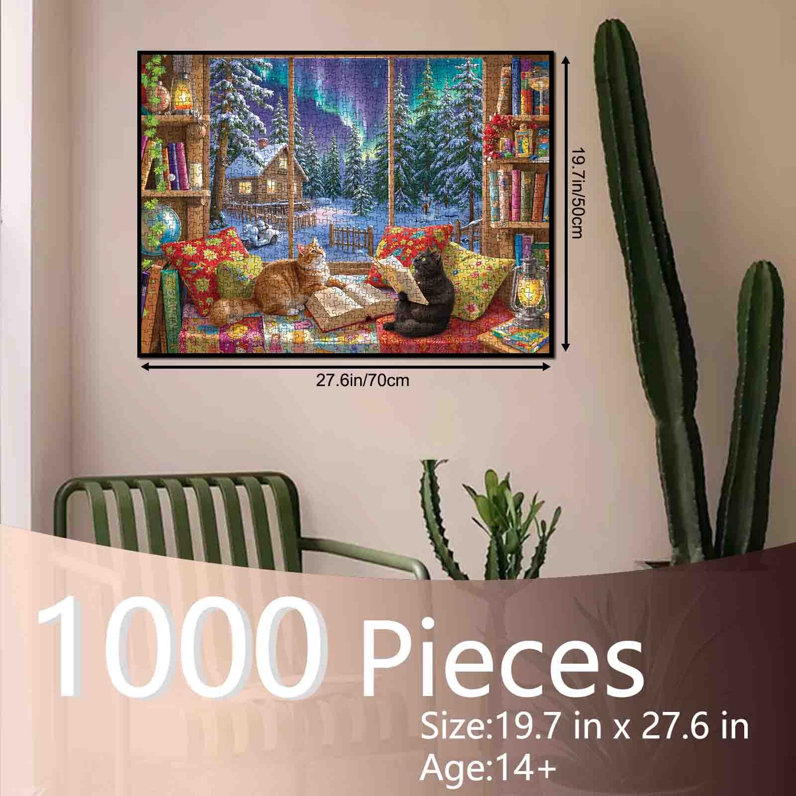 tucocoo-winter-reading-cats-puzzle-1000-teile-weihnachten image 5