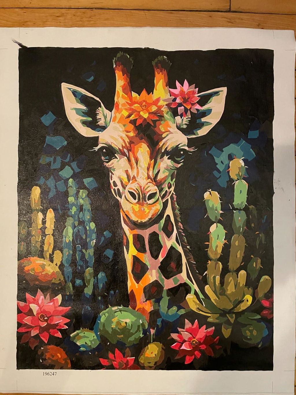 Giraffe steht