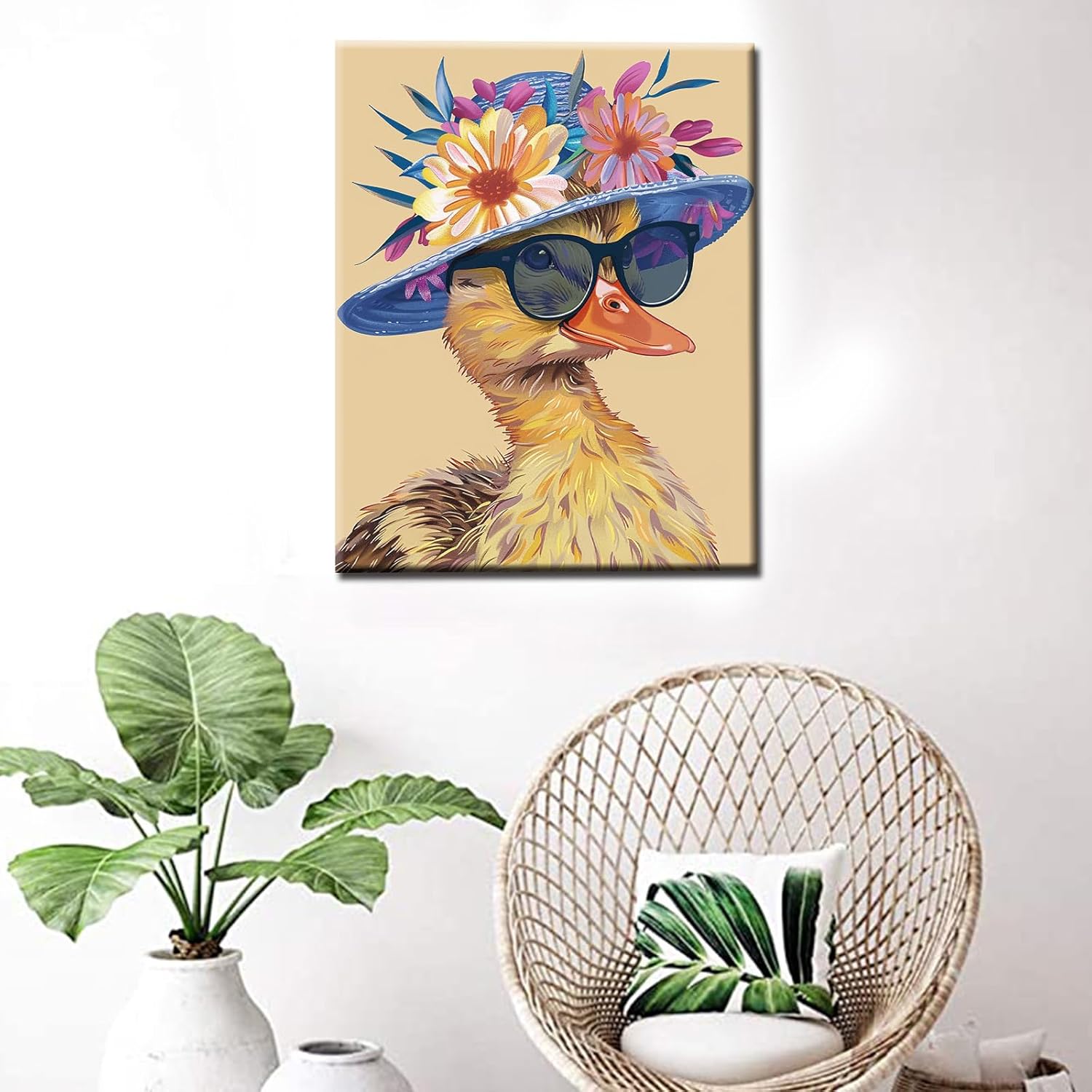 tucocoo-paint-by-numbers-ente-sonnenbrille-malset-40x50 image 2
