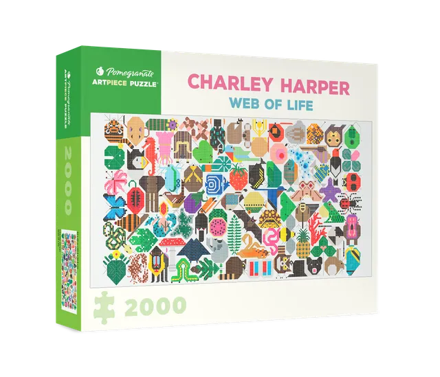 pomegranate-charley-harper-web-of-life-puzzle-2000-teile-tiere image 1