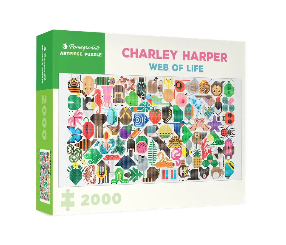 pomegranate-charley-harper-web-of-life-puzzle-2000-teile-tiere image 1