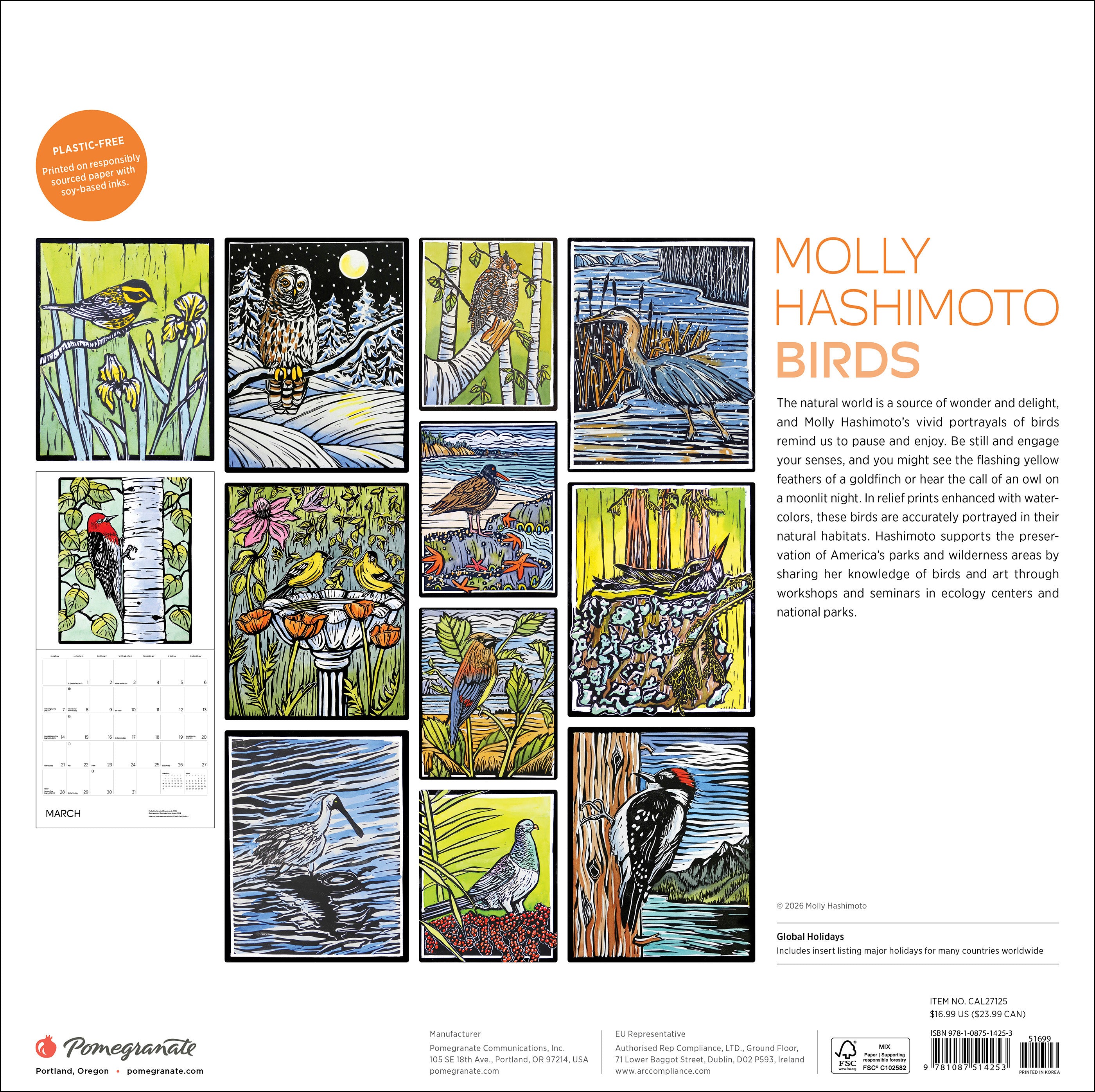pomegranate-molly-hashimoto-birds-wandkalender-2027 image 8