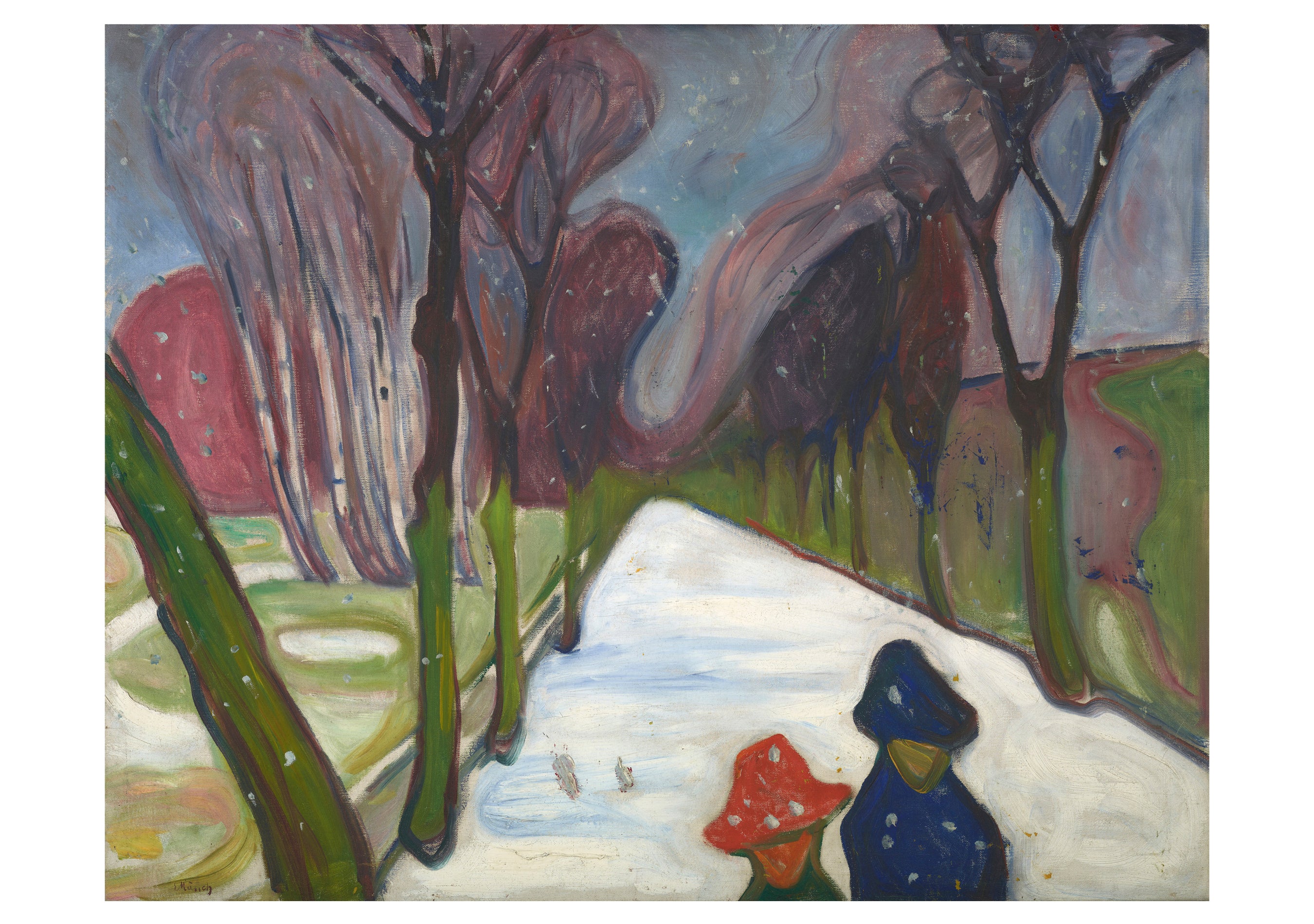 pomegranate-edvard-munch-winter-snow-weihnachtskarten-set-landschaft image 2