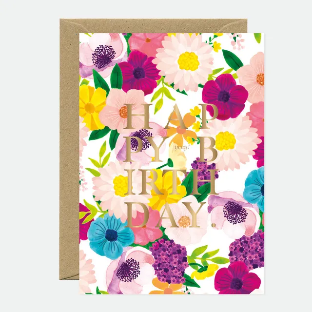all-the-ways-to-say-lilac-geburtstagskarte-a6-blumen-goldfolie image 1