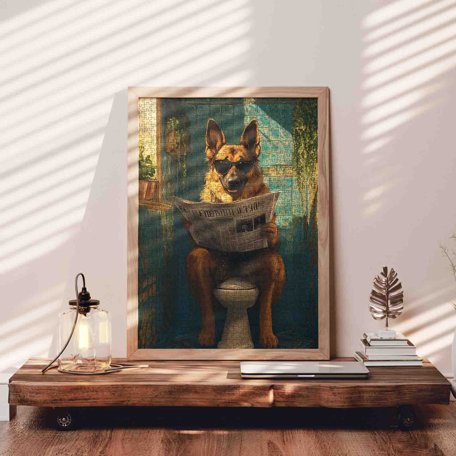 tucocoo-cool-dog-reading-newspaper-puzzle-1000-teile-hund image 3