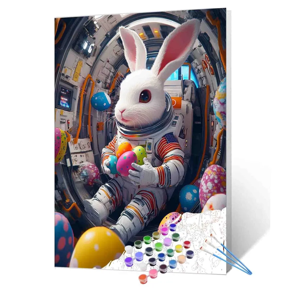 tucocoo-paint-by-numbers-easter-bunny-malen-nach-zahlen-40x50 image 1