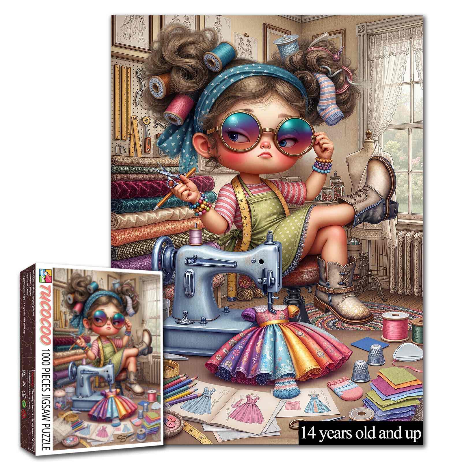 tucocoo-fashion-designer-sewing-room-puzzle-1000-teile-n-hen image 1