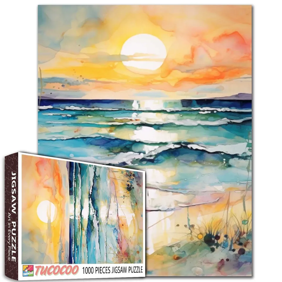 tucocoo-golden-shore-sunset-puzzle-1000-teile-strand image 1