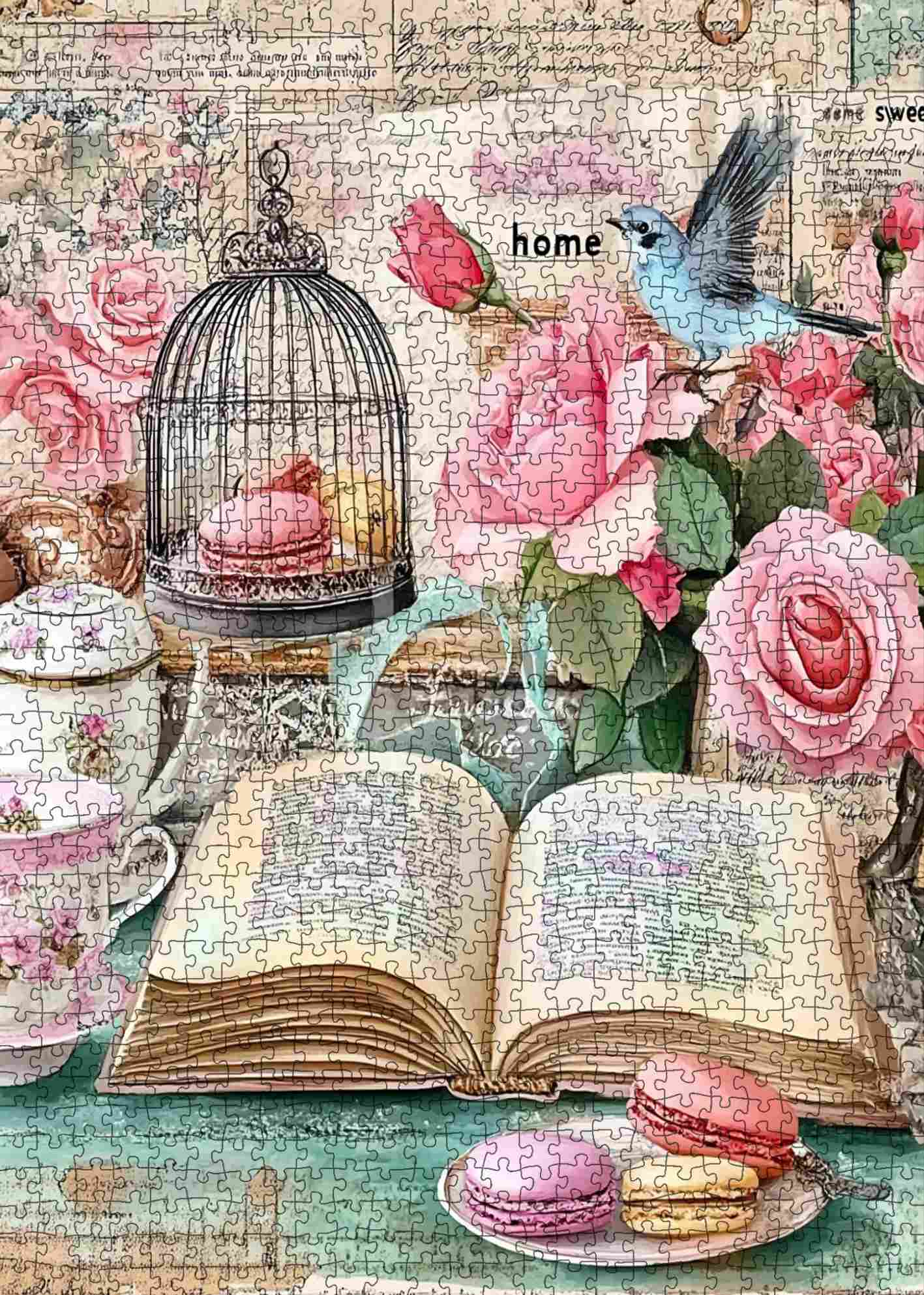 tucocoo-vintage-birdcage-tea-table-puzzle-1000-teile-retro image 2