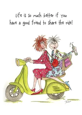 camilla-rose-grusskarte-share-the-ride-roller-humor image 1