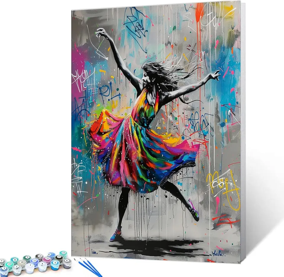 tucocoo-paint-by-numbers-dancing-girl-malen-nach-zahlen-ohne-rahmen image 1