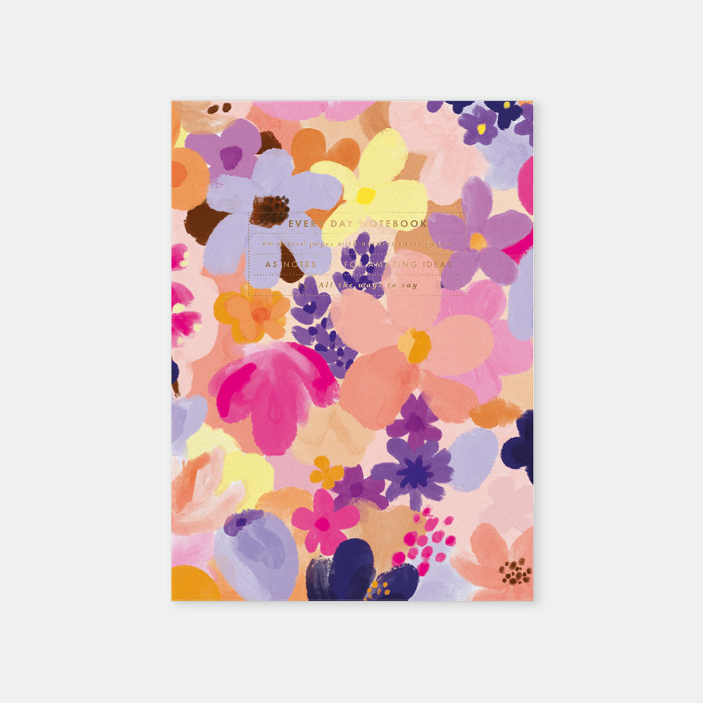 all-the-ways-to-say-flower-garden-notizbuch-a5-goldfolie image 1