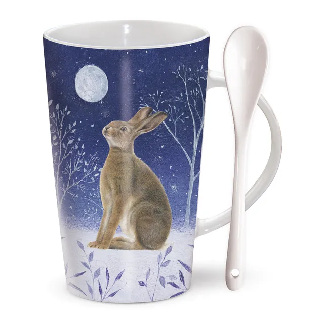 otter-house-chocolatte-mugs-tasse-hare-moon-porzellan-mit-l-ffel image 1