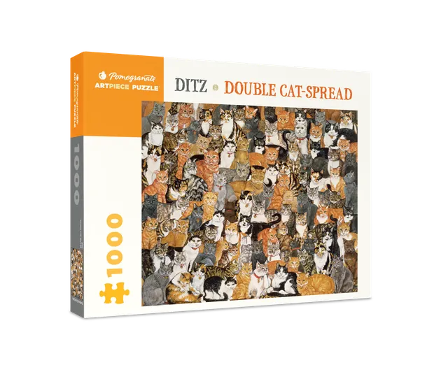 pomegranate-ditz-double-cat-spread-puzzle-1000-teile-katzen image 1