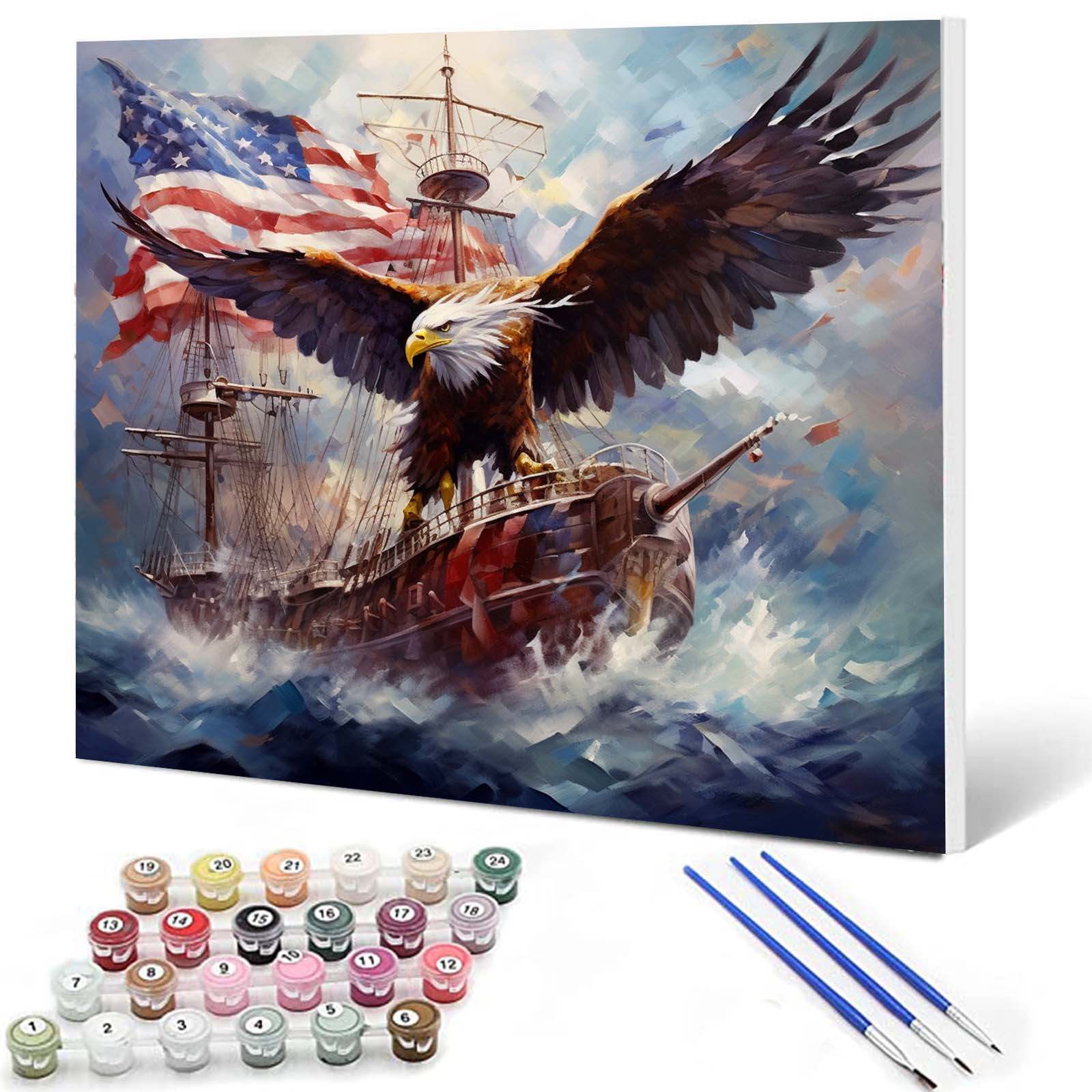 tucocoo-bald-eagle-on-ship-malen-nach-zahlen-40x50-ohne-rahmen image 1